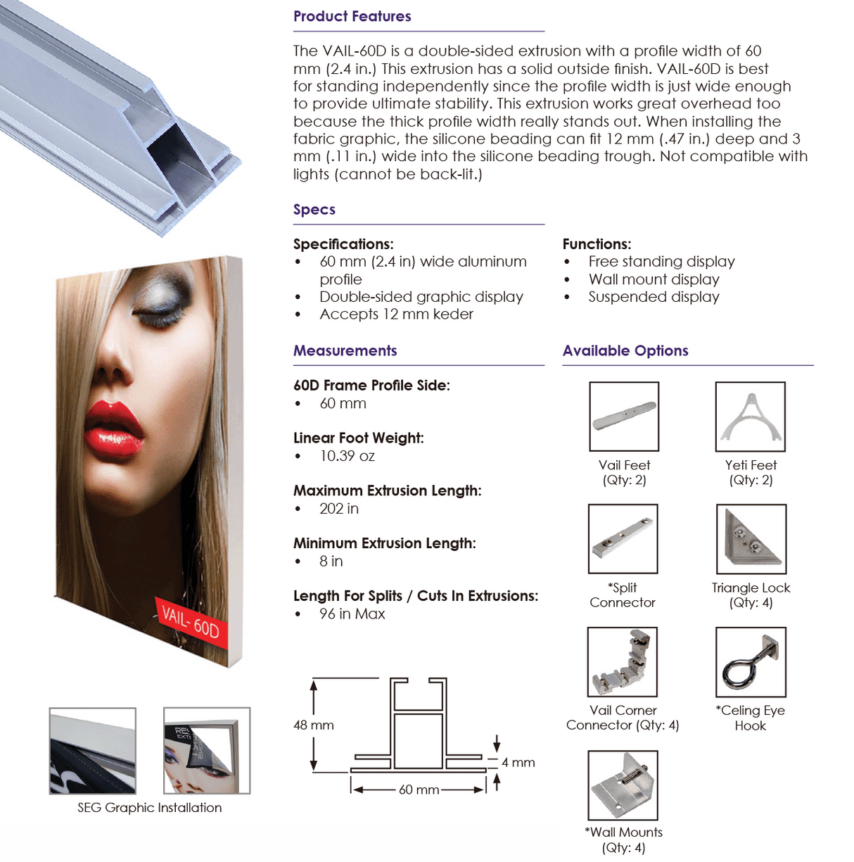 Vail 60 Double-Sided